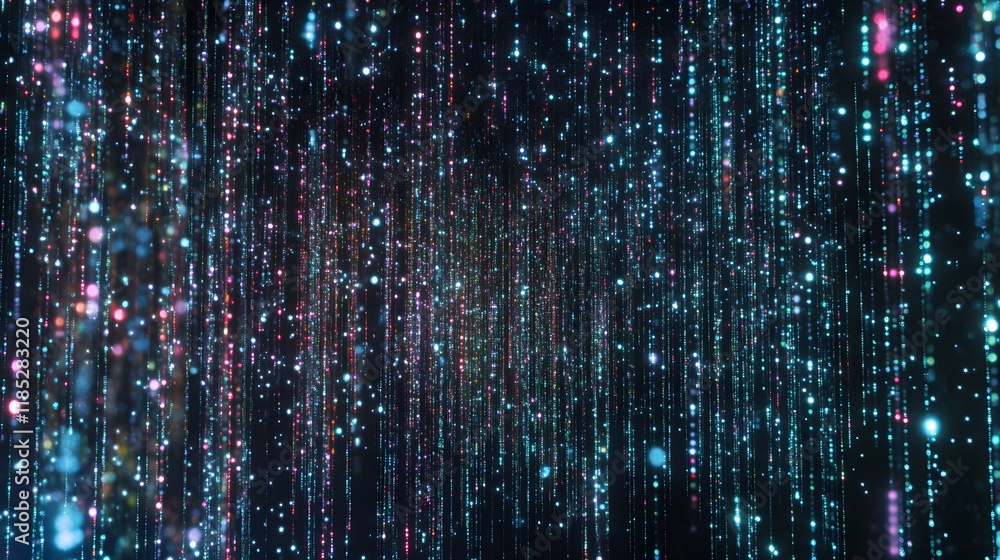 Poster abstract colorful light streams falling background