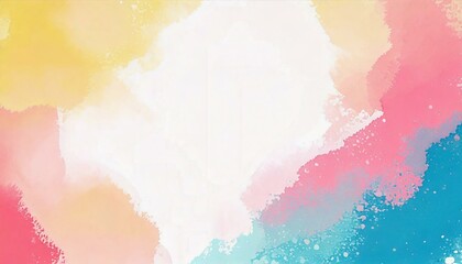 淡いパステルカラーを使用した水彩画の背景素材 Generative AI