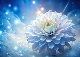 Obraz premium Magical White Flower Macro Photography: Extreme Close Up Fantasy Art Wallpaper