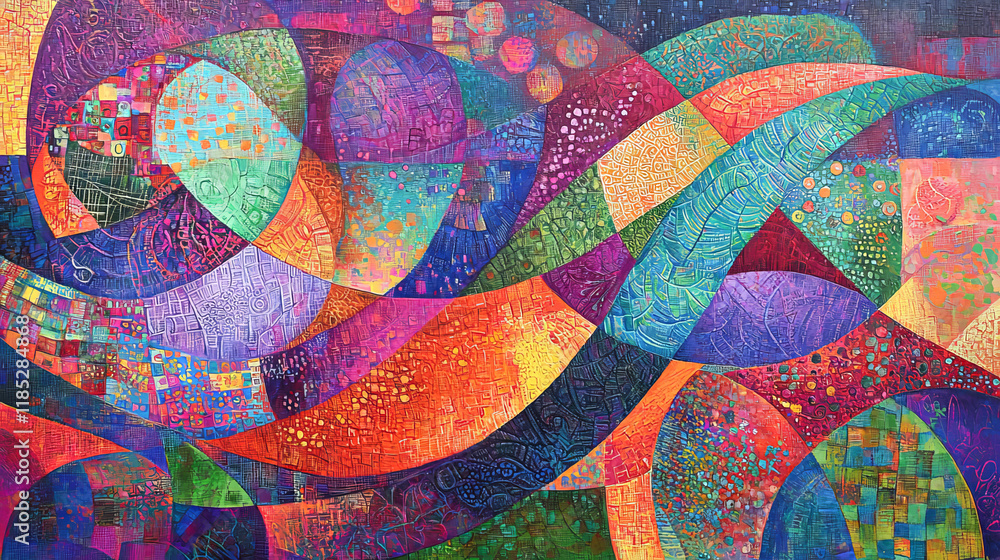Aufkleber vibrant abstract art with dynamic holi colors creating an energetic and colorful composition. concep
