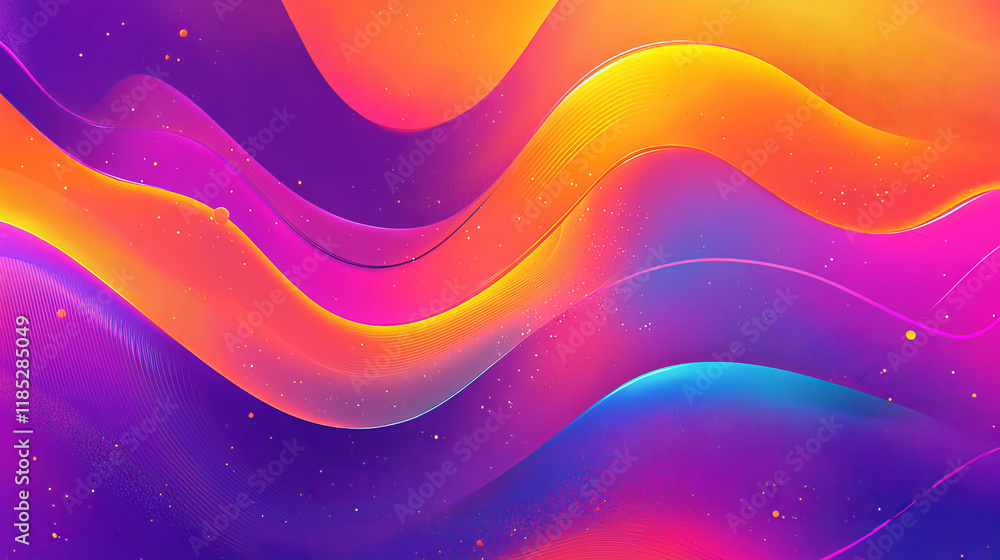 Poster vibrant abstract art with bold colorful patterns symbolizing creativity and modern design concepts