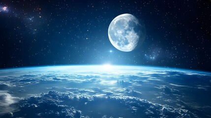 Earth and Moon in Space A Celestial View