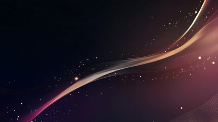 Obraz premium Abstract Dark Background With Elegant Gold Waves