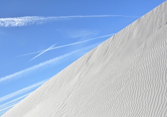 Gypsum sand dune pattern at White Sands National Park, New Mexico.