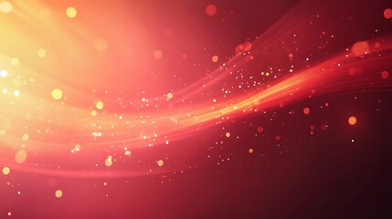 Abstract Red And Gold Swirling Light Background