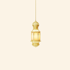 Obraz premium 3D Golden Lantern Arabic Lamp Decoration
