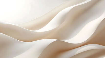 Obraz premium Abstract Beige Waves Smooth Curves Design
