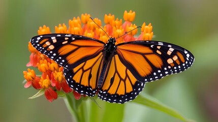 Obraz premium Monarch Butterfly on Orange Flower