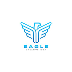 Creative Wing Eagle Concept Logo Design Template