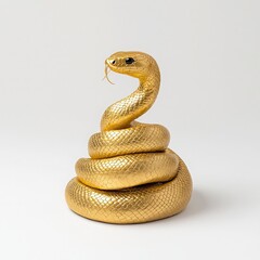 Fototapeta premium Golden Snake Sculpture.