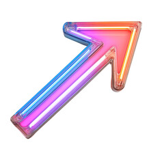 Neon Arrow Illuminated Sign in Vibrant Colors for Directional Guidance
