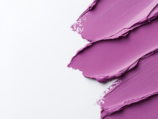 Fototapeta premium Captivating Close-Up of a Purple Oil Pastel Against a Crisp White Background: Emphasizing Rich Texture, Vivid Color, and Inspiring Artistic Creativity