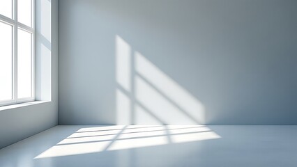 Fototapeta premium Studio wall features a gradient of grey and white, providing a versatile backdrop for adding text or images