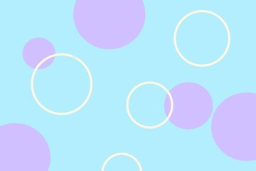 Minimalist Abstract Background with Purple Circles on Light Blue