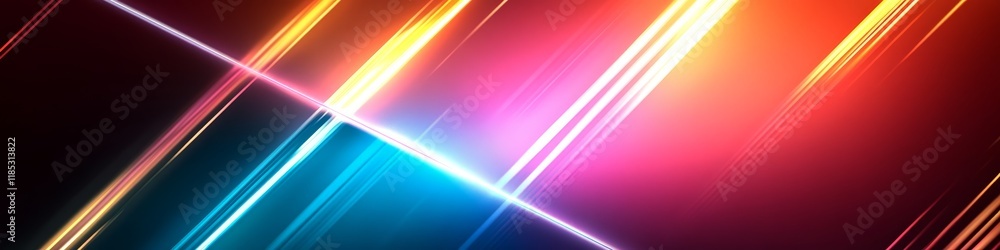 Poster abstract colorful light streaks creating a dynamic and vibrant visual effect.