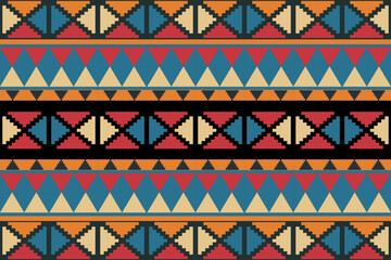  Geometric, seamless, traditional ethnic, thai pattern, fabric pattern for textiles, rugs, wallpaper, clothing, sarong, batik, wrapping, embroidery, print, background, cover, illustration, vector.
