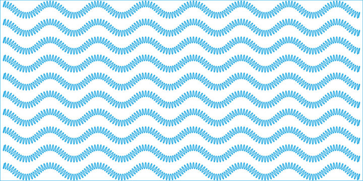 Sea wave pattern background. Vector ocean wave shape pattern