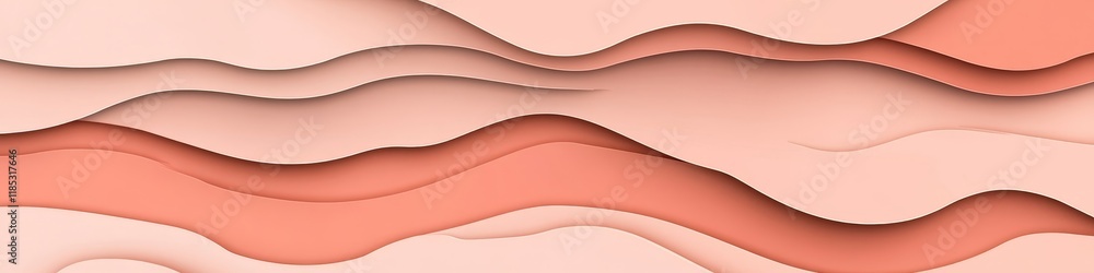 Poster abstract layered design with soft curves and warm tones.