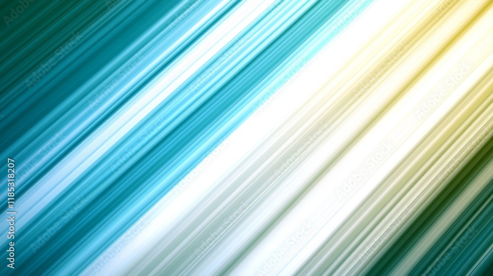 Poster abstract image with diagonal lines in shades of blue and yellow, creating a dynamic effect.