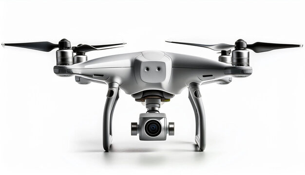 Un dron blanco con una c&aacute;mara