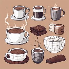 Obraz premium A collection of macramé supplies including cords, beads, tassels, and other decorative elements, ideal for crafting, DIY projects, and creating handmade art pieces.