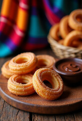 Mexican Sweet Pastries on Wooden Board