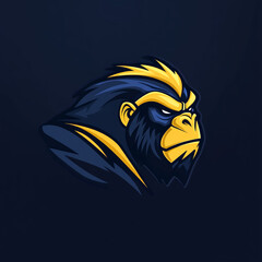 Geometric Gorilla illustration sports team logo
