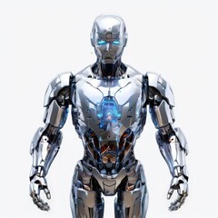 the AI Image Generator, Futuristic Robot Displaying Its Advanced Technology i