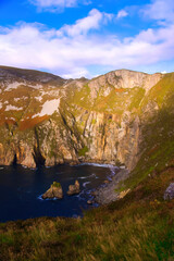 Slieve League in Donegal Ireland - the highest cliffs in Europe - Experience a breathtaking view of...