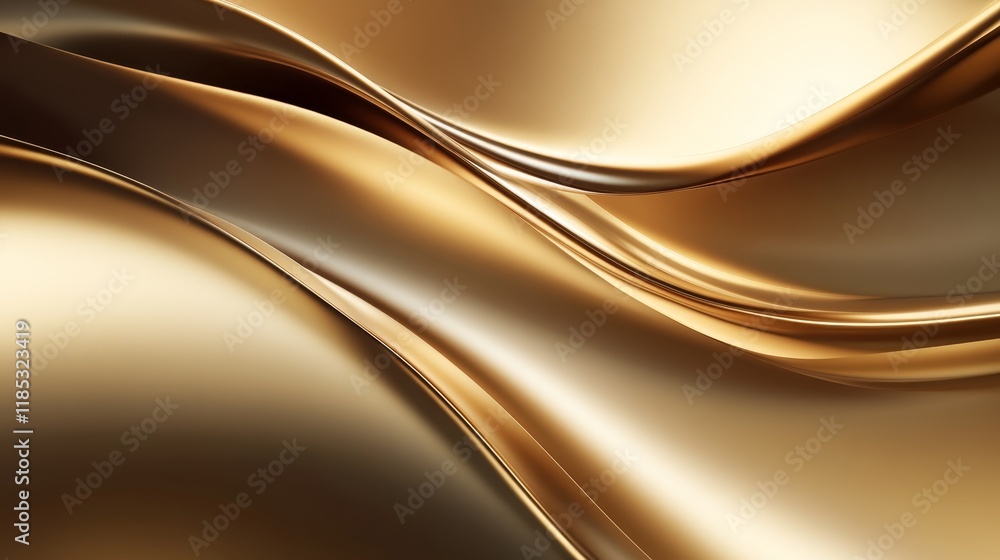Poster smooth, flowing waves of golden fabric create a luxurious and elegant visual texture.