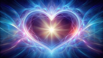 Ethereal heart energy forming a divine heart shape ,  love, energy, spirituality, connection, divine, ethereal