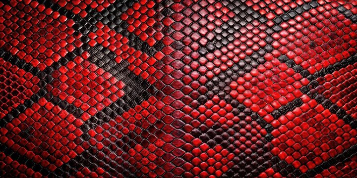 Vibrant black and red snake skin pattern, serpent, reptile, exotic, vibrant, textured, scales, slithering, fashion, trendy