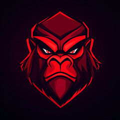 Gorilla Face illustration sports team logo