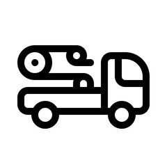 tow truck icon with line style, perfect for user interface projects