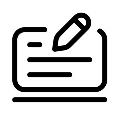 write on the board icon with line style, perfect for user interface projects