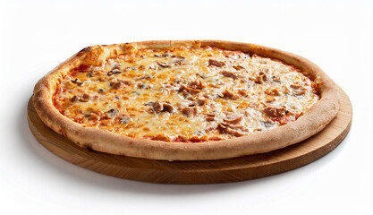 Pizza en fondo blanco