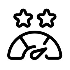 good meter icon with line style, perfect for user interface projects