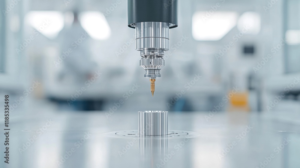 Aufkleber precision manufacturing process in modern laboratory featuring advanced robotics and tooling equipme