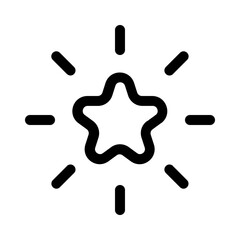 shining stars icon with line style, perfect for user interface projects