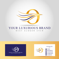 Luxurious branding kit template with initial letter O logo design