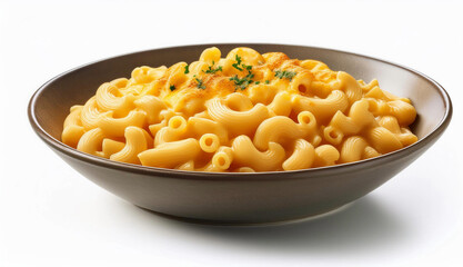 Salsa de queso sobre pasta de macarrones