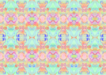 Abstract with lines and hexagon shape in various pastel colors