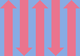 Arrow pattern with two solid colors: sky blue and bubblegum pink