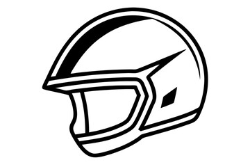 a helmet  silhouette vector