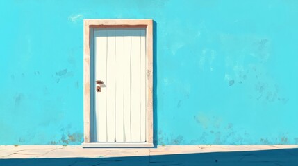 blue door in the wall