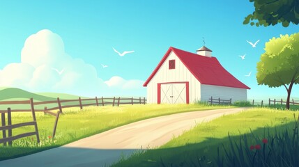 landscape with church