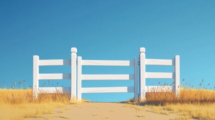 fence on the beach