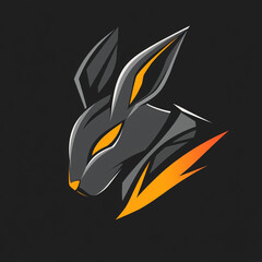 Rabbit illustration sports team logo
