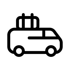 holiday by bus icon with line style, perfect for user interface projects