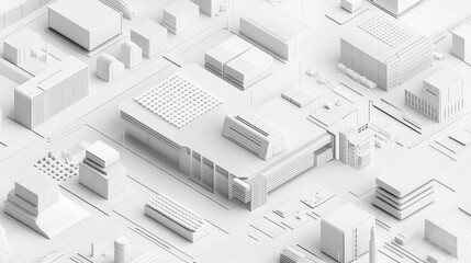 108.A catalog cover design using isometric cubes and grids in a sleek monochrome theme, paired with minimalist typography for a refined and professional style.